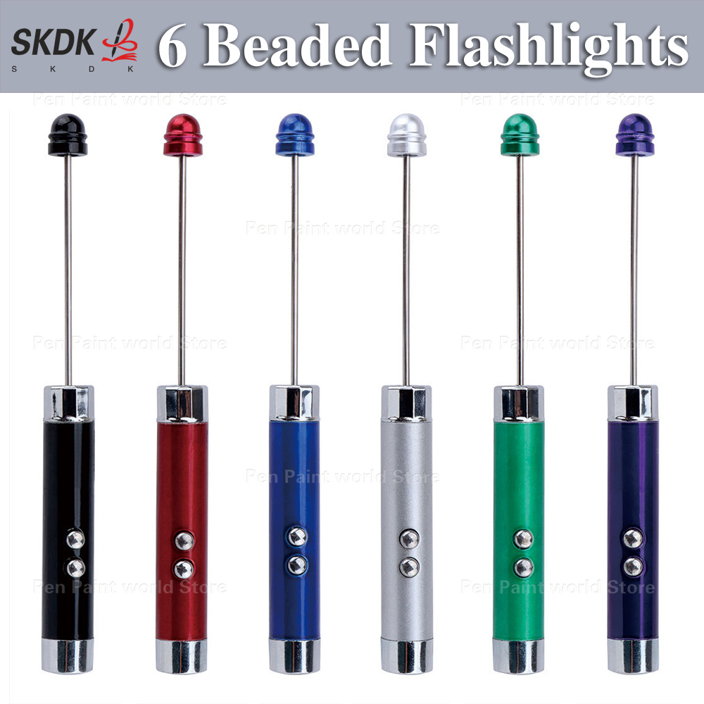 Jewelry Making Torch - 6 Stück dekorative Perlen-Lichtstift-Stil – LED-Taschenlampe