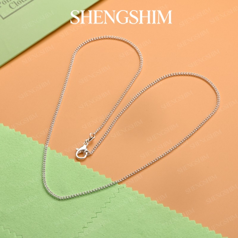 Lobster Clasp Silver - SHENSHIM 925 Sterling Silber 2MM Panzerkette