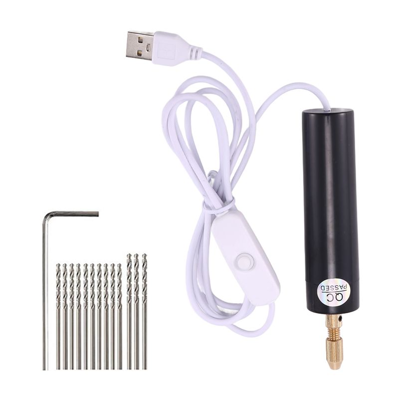 Jewelry Making Drill - HRBAJ-0.7-1.2Mm Mikro-Elektro-Handbohrer-Set für Harz, elektrischer Mini-Bohrer